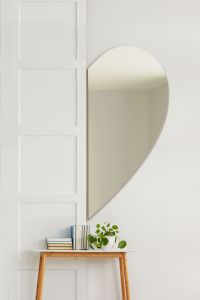 MirrorOutlet Large Frameless Semi Wing Wall Mirror - 47"x 24" (120x60cm) RIGHT