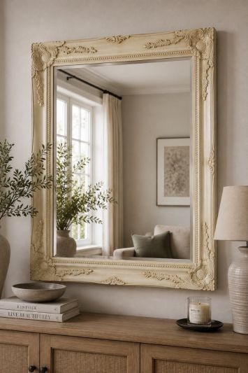 Buxton Ivory Wall Mirror 108 x 78 CM