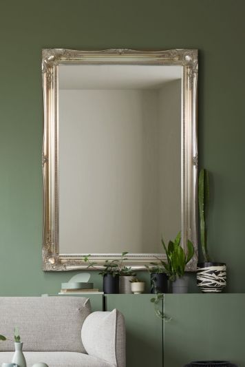 Hamilton Vintage Silver Antique Design Wall Mirror 107 x 76 CM