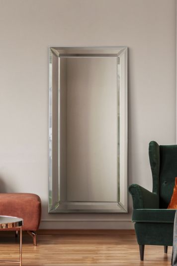 Sheringham All Glass Modern Leaner Mirror 165 x 78 CM