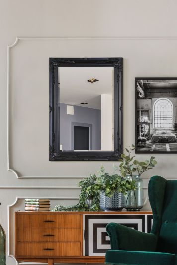 Buxton Black Wall Mirror 108 x 78 CM