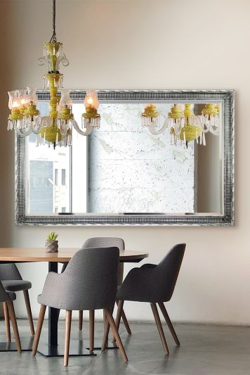 Fenton Vintage Silver Antique Design Large Leaner Mirror 172 x 111 CM